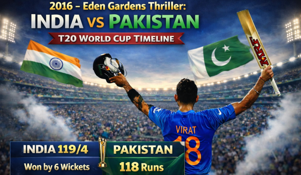 India vs Pakistan T20 World Cup Timeline