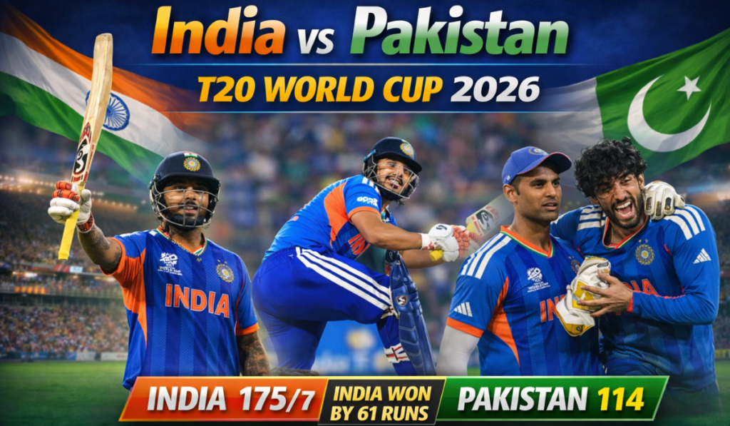 India vs Pakistan T20 World Cup Scorecard 2026