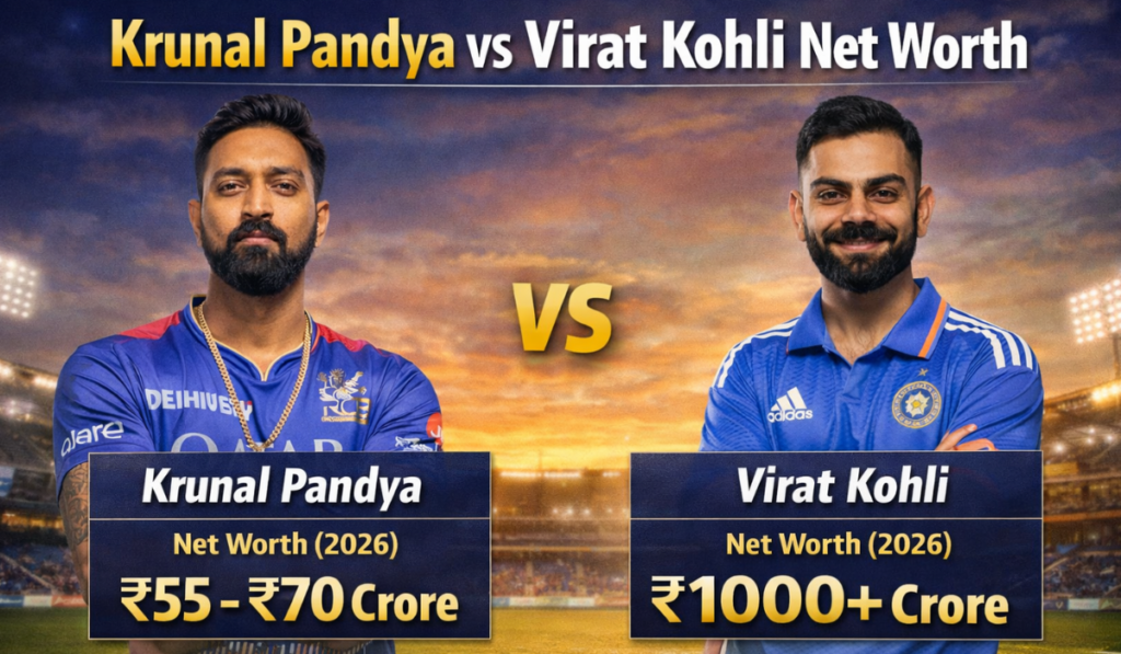 Krunal Pandya Net Worth