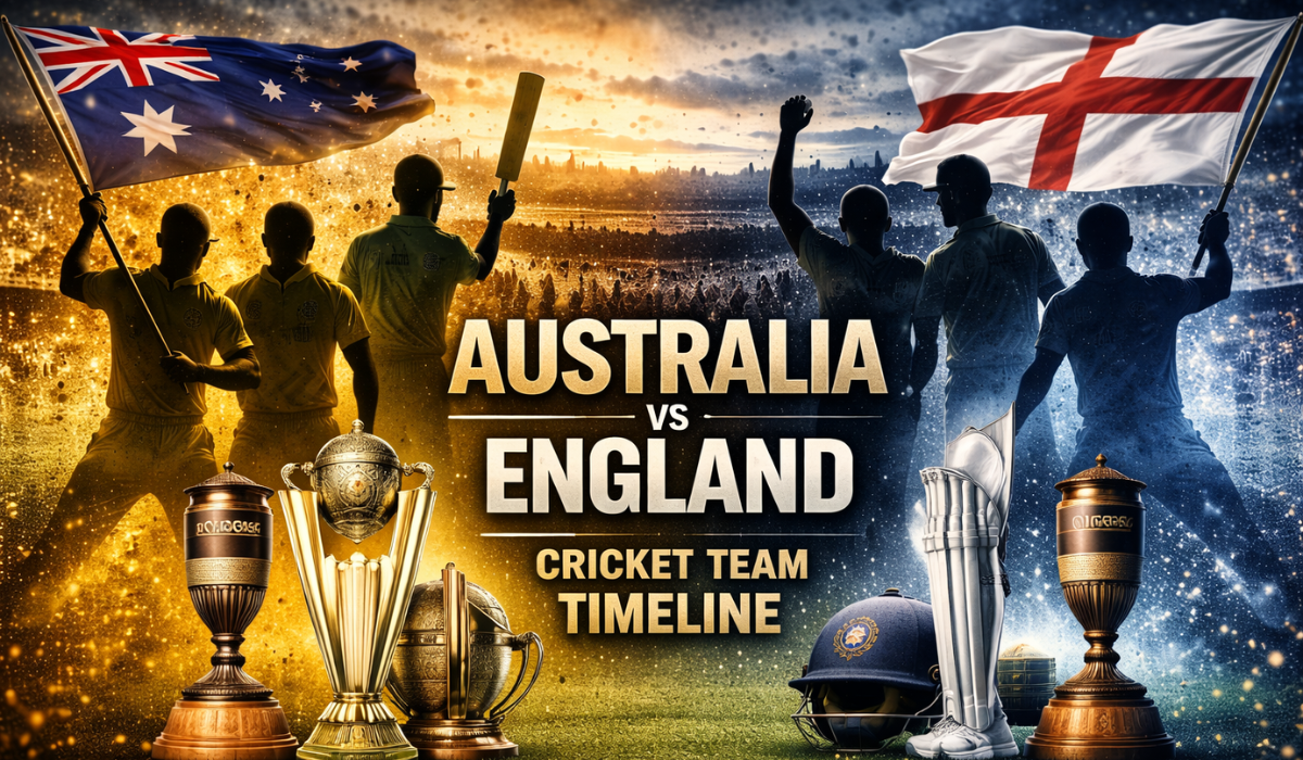 Australian Men's Cricket Team vs England Cricket Team Timeline