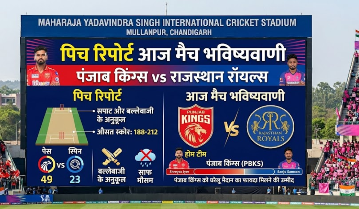 पिच रिपोर्ट आज मैच भविष्यवाणी