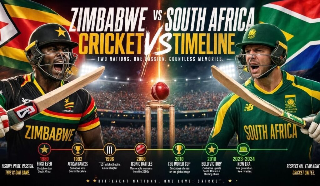 Zimbabwe National Cricket Team vs South Africa National Cricket Team Timeline