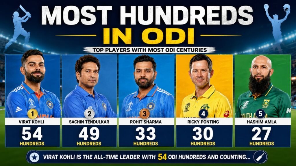 Most Hundreds in ODI