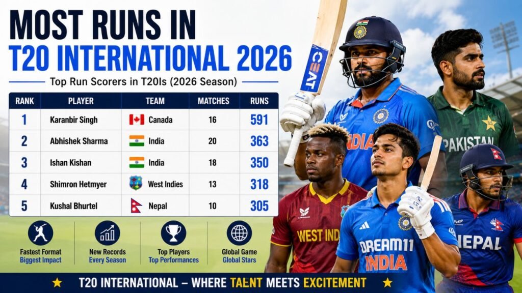 Most Runs in T20 International
