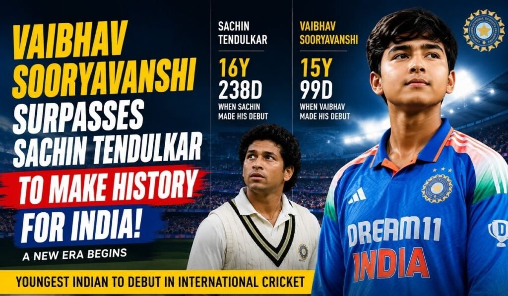 Vaibhav Sooryavanshi surpasses Sachin Tendulkar to make history for India