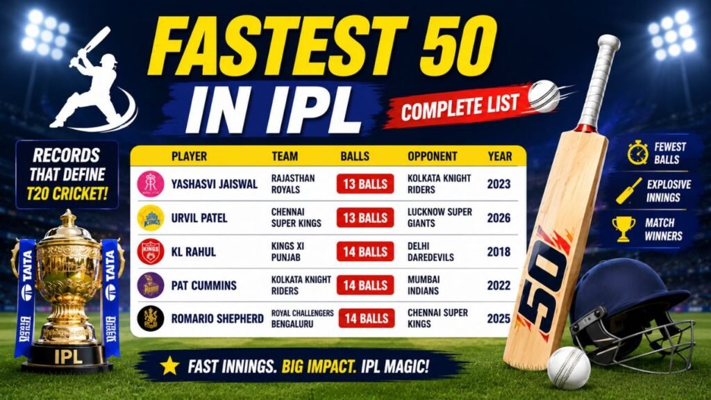 Fastest 50 in IPL