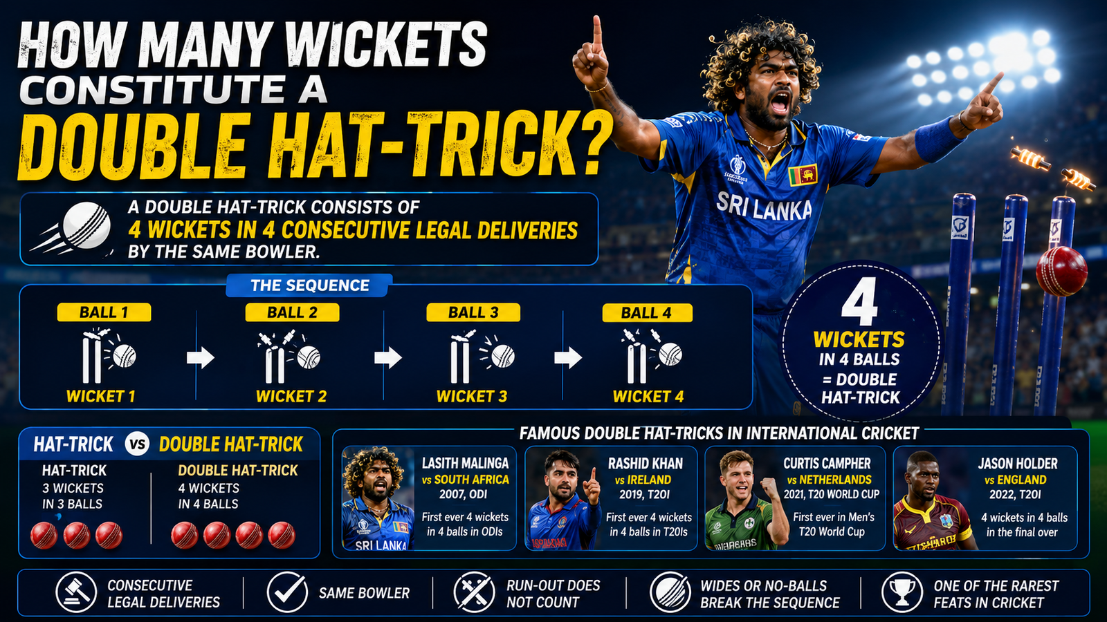 How Many Wickets Constitute a Double Hat-Trick?