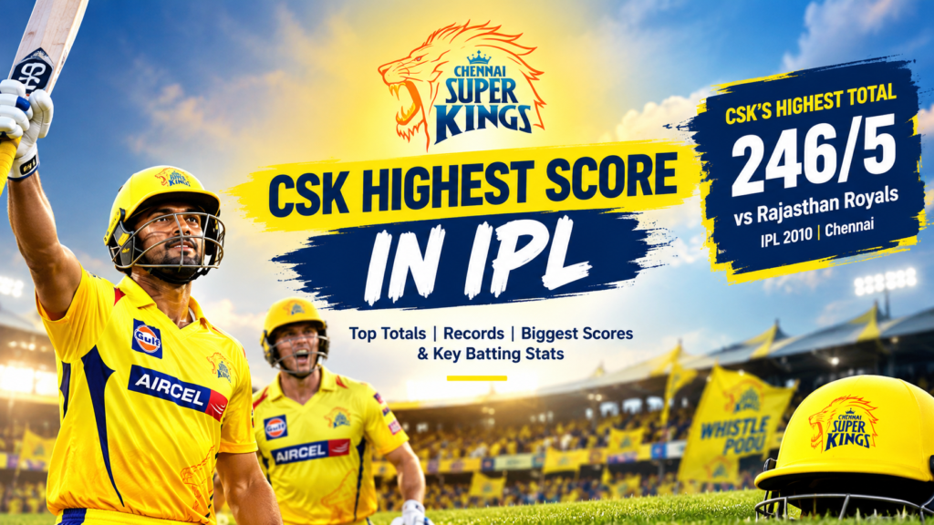 CSK Highest Score in IPL